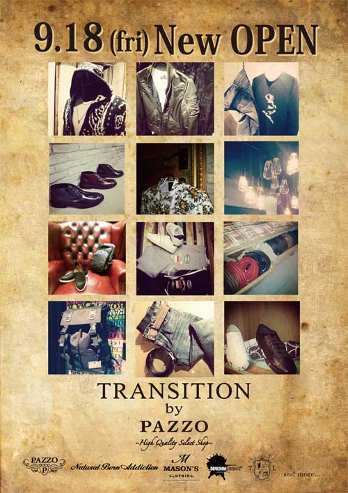 TRANSITION by PAZZO札幌ステラプレイス店オープン！